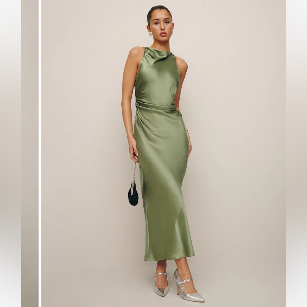 Reformation Casette Silk Dress